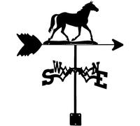 Stainless Steel Weather Vane Running Horse Angler Hunter Hound Weathervane Direction Indicator Measuring Tool for Garden Patio Yard Ornament Weathercock,Running Horse
