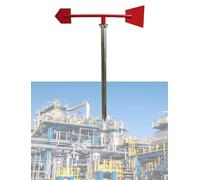 Stainless Steel Weather Vane Standard Outdoor Wind Vane Glow in Dark & Reflective Garden Decor Rustproof Metal Yard Ornament (Red 120cm Bracket)