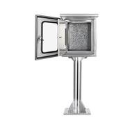 Stainless Steel Weatherproof Electrical Enclosure Box, Outdoor Floor-standing Junction Box with Mounting Plate for Electronic Equipment and Distribution Protection