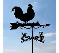 Stainless Steel Weathervane Weather Vane,Retro Durable Farm Scene Wind Vane,Decorative Wind Direction Indicator for Garden Patio Yard Ornament- Easy to Assemble