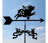 Stainless Steel Weathervane Weather Vane,Retro Durable Farm Scene Wind Vane,Decorative Wind Direction Indicator for Garden Patio Yard Ornament- Easy to Assemble