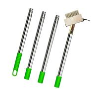 Stainless Steel Weed Brush Scraper Set with Adjustable Long Handle for Outdoor Patio Cleaning Includes Gloves and Tool Moss and Weed Scraper