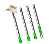Stainless Steel Weed Brush Scraper Set with Adjustable Long Handle for Outdoor Patio Cleaning Includes Gloves and Tool Removal Brush