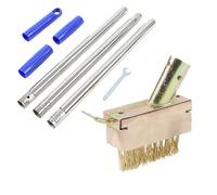 Stainless Steel Weed Brush Weeder with Removable Heads for Garden Cleanings Adjustable Multiple Poles Use