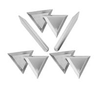 Stainless Steel Weighing Tray 8.3cm Pan for Lab Mini Scales with Scoop | Triangle Shape, Smooth Nonreactive Surface, Pouring-friendly Edges, Wear Resistant, for Powder, Coffee Grounds and Jewellery