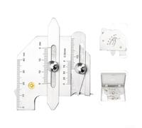 Stainless Steel Weld Gauge for Seam Testing & Joint Measurement - Precise Gauge for Welding Technology & Quality Management 5 x 2.5 cm (HJC-40)