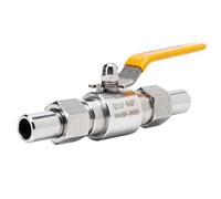 Stainless Steel Welded Air Source Ball Valve, DN6-DN40 External Threaded Ball Valve Switch, 1pcs(DN15)