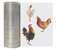 Stainless Steel Welded Wire Mesh - Durable Hardware Cloth for Garden Fencing Farm Protection DIY Projects Rust-Resistant Heavy-Duty Perfect for Animal Enclosures
