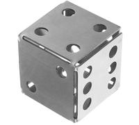 Stainless Steel Welding Dice for Practice, Silver Home Gaming Cube