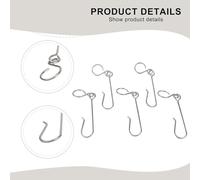 Stainless Steel Welding Gas Bottle Belt Hook, 150 mm × 40 mm, 5-Pack, for MAPP Propane Cassette & Flat Refill Cylinders, Silver