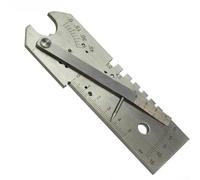 Stainless Steel Welding Measuring Ruler Multi-Function Weld Gauge for Angle Depth Misalignment 0.1mm Accuracy Silver Tool