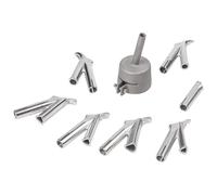 Stainless Steel Welding Nozzles 8PCS for Hot Air Welding Tools with 32mm Mounting Diameter and Multi Purpose Shapes