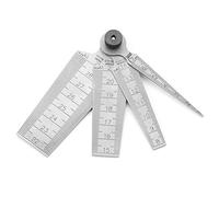 Stainless Steel Welding Taper Feeler Gauge Rulers 1-7mm 8-14mm 15-21mm 22-29mm 0.1mm Resolution Welding Taper Gauges Set for Measuring Hole Slot Size Hole Inspection Tool