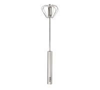 Stainless Steel Whip Whisk, 12" - Kitchen Hand Push Rotary Whisks for Cooking, Blending, Mixing, Stirring, Whipping & Beating - Whisking Tool as Mixer, Frother & Stirrer - Dishwasher Safe Whisker