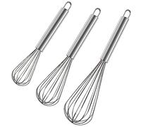 Stainless Steel Whisk Set, 3 Packs Balloon Whisk for Cooking, Whisking, Blending (8",10",12")