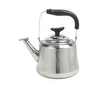 Stainless Steel Whistling Kettle 1.5L - Silent Boil Tea Pot with Strainer for Gas Induction Hob - Large Capacity Hot Water Boiler Natural Finish(1L)
