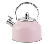 Stainless Steel Whistling Kettle - 2.5L with Handle for Kitchen, Gas Stove, Camping - Pink