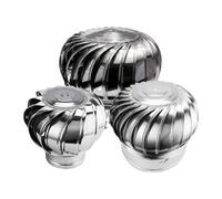 Stainless Steel Wind Ball Unpowered Cover, Factory Roof Ventilation Fan, Flue Rainproof Exhaust Cap Roof Cover Wind Ball Ventilator(400mm,201)