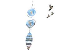 Stainless Steel Wind Spinner,3D Metal Hanging Wind Spinners,Reflective Bird Deterrent Set,Han-ging Garden Ornaments,Balcony Decor Wind Spin-ner,Wi-nd Spinners for Garden Hang-ing to Scare Bird