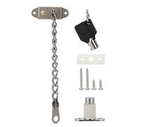 Stainless Steel Window Chain Lock Anti Theft Security Device for Home Hotel Aluminum Alloy Flat Open Windows with 20cm Chain Child Safety Protection Easy Installation