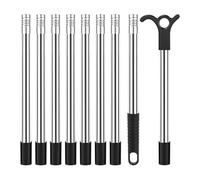 Stainless Steel Window Opening Rod, Telescoping Adjustable Pole for Attic