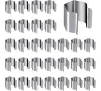 Stainless Steel Window Screen Fixing Clips, Rust-Proof Mesh Fasteners, Outdoor Fit Screen Holders for Balcony, Terrace, Garage, Easy Install(30pcs)