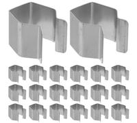 Stainless Steel Window Screen Retainer Clips for Rescreening 20pcs | Small Metal Installer Clamps, 1.1x0.9x0.8 Inch Size, Silver Finish for Garage Screens