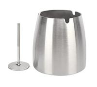 Stainless Steel Windproof Ashtray with Bracket - Heavy Duty & Elegant for Indoor Outdoor Use - for Smokers