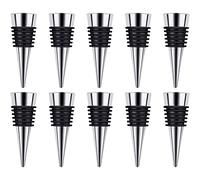 Stainless Steel Wine and Beverage Bottle Stoppers Ball Designed Wine Bottle Corks Tapered Storage Crafts Art DIY (10)
