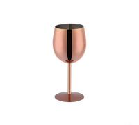 Stainless Steel Wine Glass 350ML, Shatterproof 304 Material with Long Stem, for Bar Parties Camping Outdoor Drinking(Rose Gold)