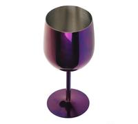 Stainless Steel Wine Glass 350ML, Shatterproof 304 Material with Long Stem, for Bar Parties Camping Outdoor Drinking(Purple)