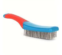 Stainless Steel Wire Brush, Ergonomic Plastic Handle, Perfect for Removing Rust, Sludge, Dirt, and Paint, deep Cleaning
