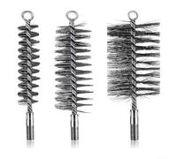 Stainless Steel Wire Brush Set for Chimney Sweeping Applications Compatible with Standard Rod Systems and Manual Cleaning Operations (3pcs set)