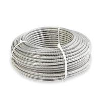 Stainless Steel Wire Cable, 304 Stainless Steel PVC Coated 7x7 Wire Rope Cable 0.8mm-5mm 1m-10m(5mm-1meter)