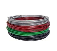 Stainless Steel Wire Cable, 304 Stainless Steel Vinyl Coated Wire Rope Aircraft Cable 1-6MM Diameter Multicolor(Clear,10M-1MM)