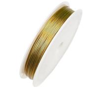 Stainless Steel Wire Gold Color Stainless Steel Wire Beading Rope Cord Fishing Thread String For Necklace Bracelets Jewelry Making Findings(Gold,0.35mm length 45m)