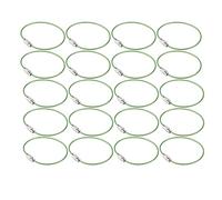 Stainless Steel Wire Keychains Colored Key Rings Assorted Cable Loops Exquisite Spiral Head Non Slip Smoothly Rotate High Toughness Key Rings for Keys Accessories 20Pcs Bag (Green)