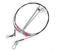 Stainless Steel Wire Leader 93cm 0.6mm 5-Pack Heavy Duty | 0.6mm thick steel, 93cm length, rust resistant, heavy duty, includes snap swivel connectors