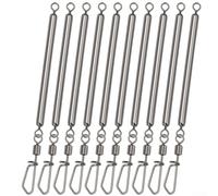 Stainless Steel Wire Leaders 10pcs Pack with Snap Swivel for Optimized Energy Transfer During Hook Sets