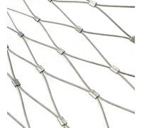 Stainless Steel Wire Mesh Fencing, 8cm Hole Poultry Protection Netting, Durable Impact-Resistant Garden & Farm Net, 2.5x6m Woven Wire Rope Mesh
