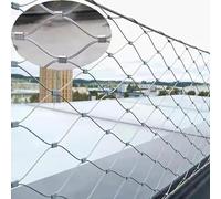 Stainless Steel Wire Mesh Roll， 304 Stainless Steel 10cm Rope Mesh Silver Multiple Sizes(2m x 7m)