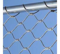 Stainless Steel Wire Mesh Roll， 304 Stainless Steel Wire Rope Mesh 10cm Silver Multiple Sizes(2m x 7m)