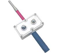 Stainless Steel Wire Pulling Tool for Cable Installation, Electrician's Conduit Wiring Assistant Tool, Threader with Spring Guide Head, Pink Sheath, Blue Non-Slip Handle