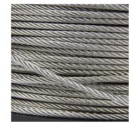 Stainless Steel Wire Rope 1/8" Diameter, 1400lb Load Capacity, 7x7 Stranded Construction, Silver Coated, Multiple Lengths Available (65M/213.3Ft)