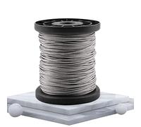 Stainless Steel Wire Rope, 304 stainless steel 7x7 wire rope, 328 feet long, 3700 lbs pull capacity, comes with 40 0.8-4mm crimp sleeves(4mm)