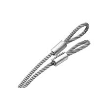 Stainless Steel Wire Rope 304 Stainless Steel Wire Rope The Two Ends of The Aluminum Ferrule Have Been Compacted Clip Latch Diameter 1-4mm(4 Meter,Diameter 3millimetre)