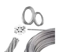 Stainless Steel Wire Rope 5m 10m Flexible Cable For Drying Rack Lifting Fishing Pulling Heavy Duty DIY 0.5mm-3mm(0.8mmx5M)
