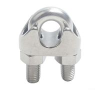 Stainless Steel Wire Rope Clamp for 2-8mm Cables, 10-Pack U-Bolt Cable Grips with Hex Nut, Heavy-Duty 304 Stainless Fixing Hardware for Outdoor Marine Rigging and DIY Construction(4mm)