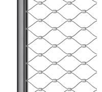Stainless Steel Wire Rope Net,High Altitude Anti-Fall Fence,Stretchable Balustrade Infill Mesh,Flexible Cable Mesh 10cm/2mm 3×7m