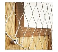 Stainless Steel Wire Rope Netting Flexible Anti Theft Cable Mesh for High Altitude Fall Protection Outdoor Safety Fence 5cm Mesh / 0.8mm Wire Diameter (Silver 0.8×2m)